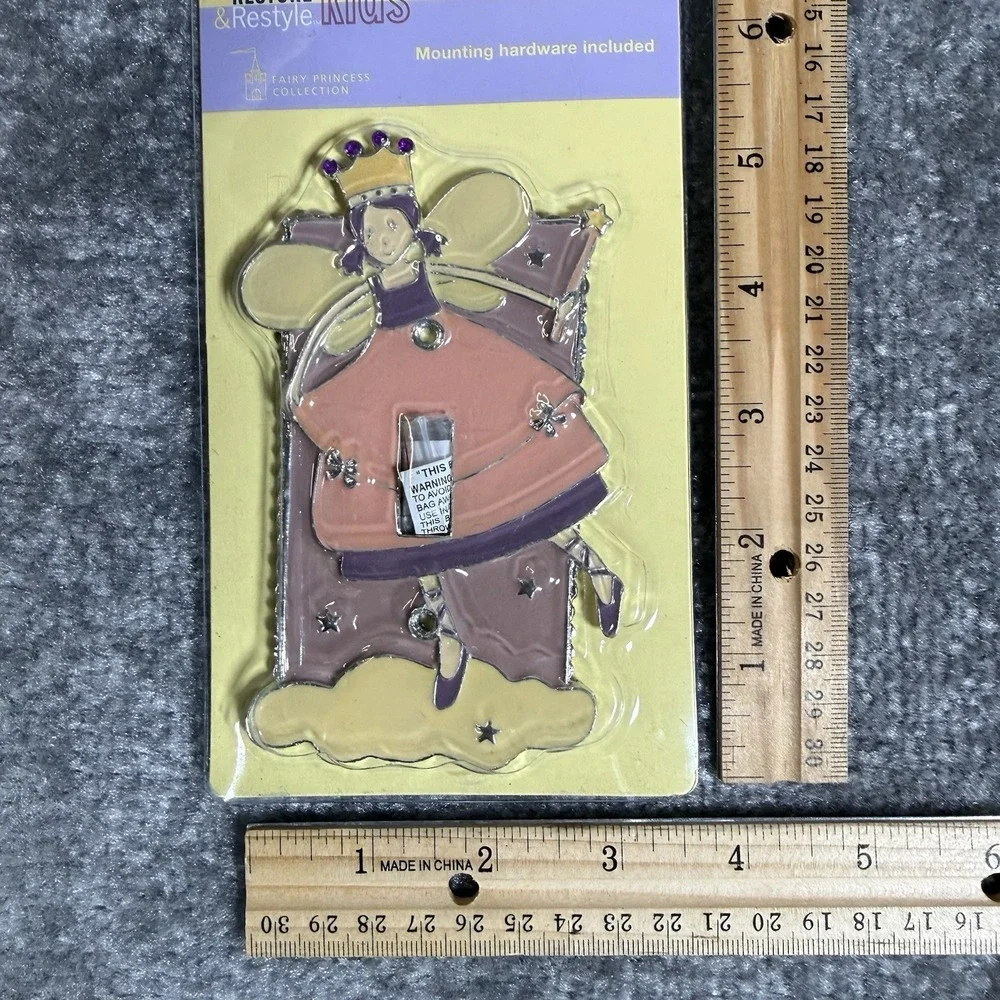 Vintage Switchplate‎ and Knobs Kids Princess and Crown Set Restore & Restyle